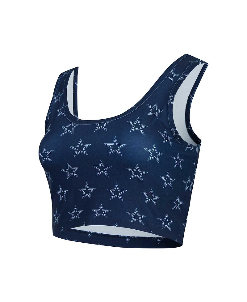Concepts Sport Women's Navy Dallas Cowboys Record Allover Print Bralette