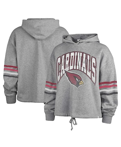 '47 Brand Women's Heather Gray Arizona Cardinals Upland Bennett Pullover Hoodie