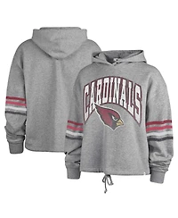 '47 Brand Women's Heather Gray Arizona Cardinals Upland Bennett Pullover Hoodie