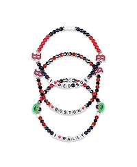 Foco Boston Red Sox 3-Pack Friendship Bracelet Set