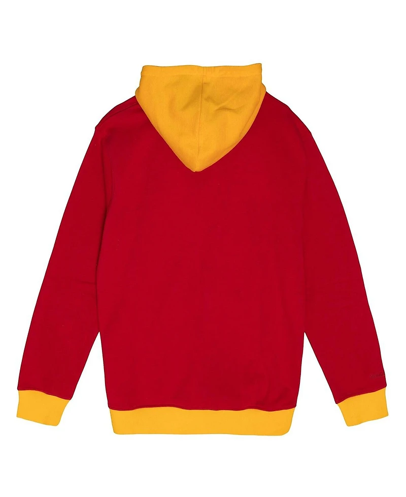 Mitchell & Ness Men's Red Houston Rockets Hardwood Classics Big Face 5.0 Pullover Hoodie
