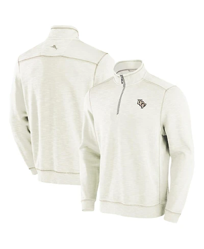 Tommy Bahama Men's Cream Ucf Knights Tobago Bay Half-Zip Tri-Blend Sweatshirt