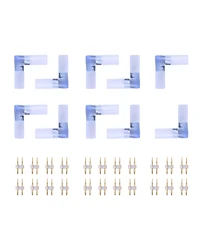 DELight 2 Pin Connectors Accessories L Shape with Pin for 7x14mm Neon Rope Light