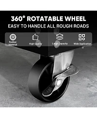 3 Tier Rolling Tool Cart with Wheels, Drawer, Industrial Commercial Service Cart, All Metal