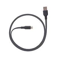 Ventev Flat Usb A to Usb C High Speed Tangle-Free 3.3 Foot Cable-Gray