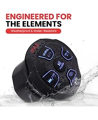 Pyle Dual 6.5” Waterproof Marine Speaker Kit with Wireless Bt Receiver & Handheld Microphone for Onboard Audio System (White)