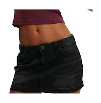 Cotton On Women's Micro Low Denim Skirt