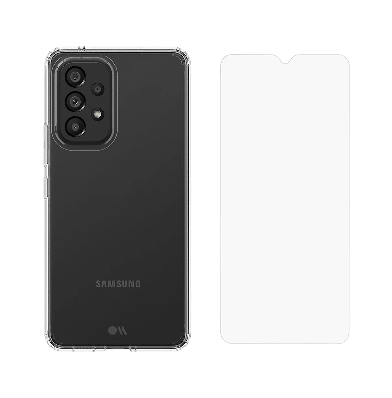 Case-Mate Protection Pack Tough Case and Glass Screen Protector for Samsung Galaxy A53 5G-Clear