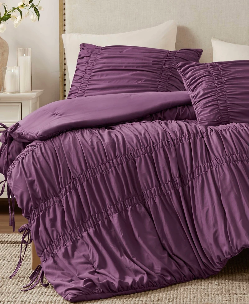 510 Design Mia Ruched 3-Pc. Comforter Set, Queen