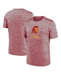 Nike Men's Cardinal Usc Trojans Campus Center Block Velocity Performance T-Shirt