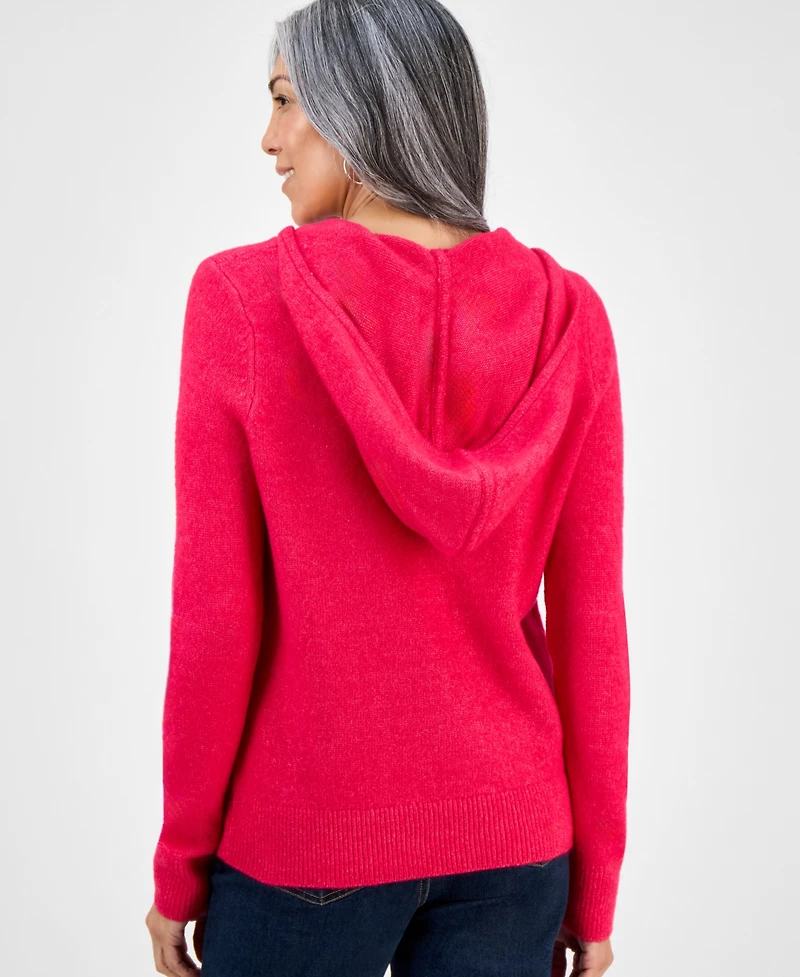 Style & Co Women's Split-Neck Hoodie, Macy's Exclusive