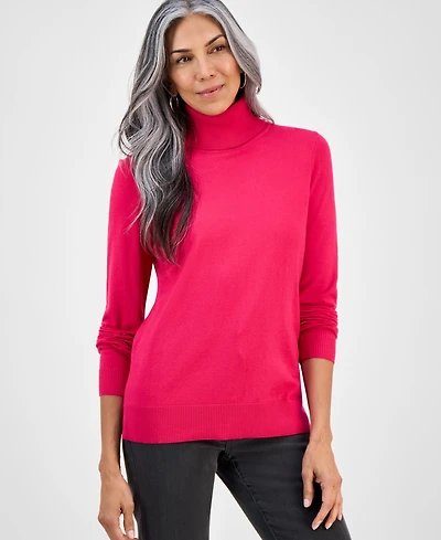 Style & Co Women's Long-Sleeve Turtleneck Sweater, Created for Macy's
