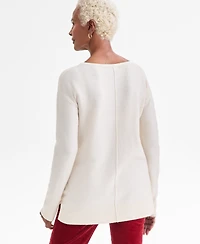 Style & Co Petite Seam-Front Boat-Neck Sweater, Macy's Exclusive