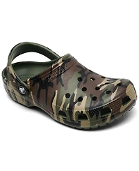Crocs Big Kids Classic Camo Print Clog Sandals from Finish Line