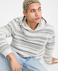 Sun + Stone Men's Francis Striped Long-Sleeve Hooded Sweater, Macy's Exclusive