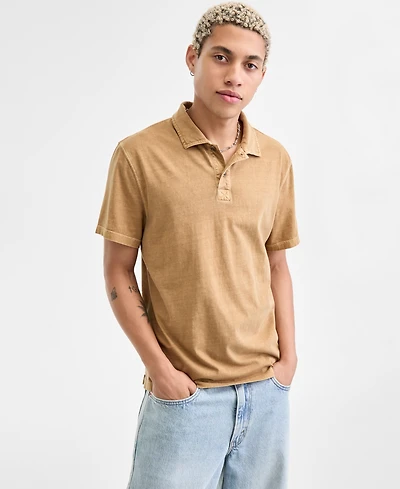 Sun + Stone Men's Faded Short Sleeve Polo Shirt, Exclusively at Macy's