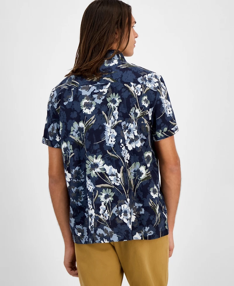Sun + Stone Men's Floral-Print Short-Sleeve Shirt, Macy's Exclusive