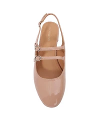 Berness Rosalie Double-Strap Mary Jane Flats