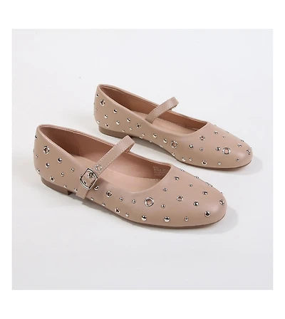 Berness Felicity Studded Mary Jane Flats