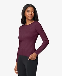 Melissa Paige Women's Crewneck Ribbed-Knit Sweater