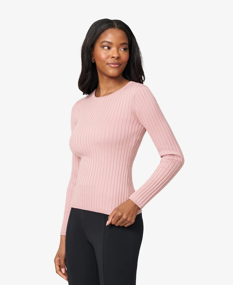 Melissa Paige Women's Crewneck Ribbed-Knit Sweater