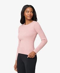 Melissa Paige Women's Crewneck Ribbed-Knit Sweater