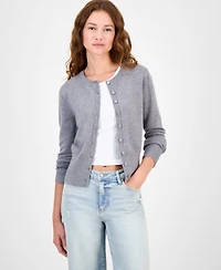 Madden Girl Juniors' High-Rib Button-Front Lady Cardigan