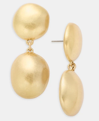Style & Co Sculptural Disc Double Drop Earrings, Macy's Exclusive