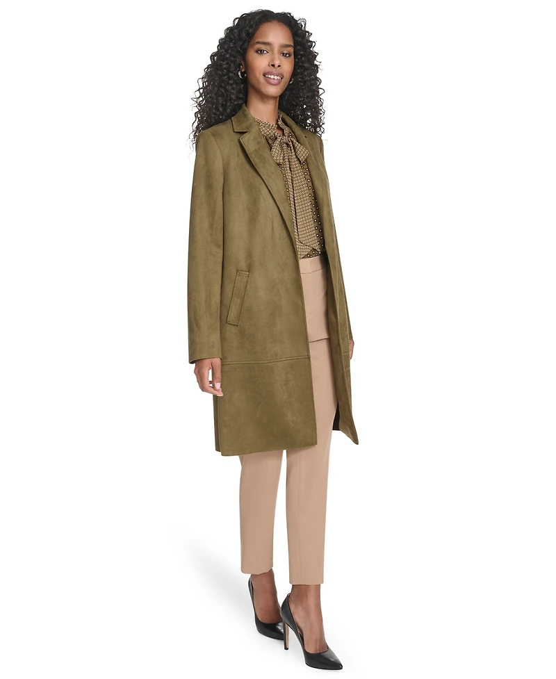 Tommy Hilfiger Women's Scuba Suede Long Sleeve Topper