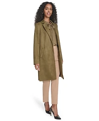 Tommy Hilfiger Women's Scuba Suede Long Sleeve Topper