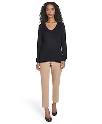 Tommy Hilfiger Women's V-Neck Cable Sweater