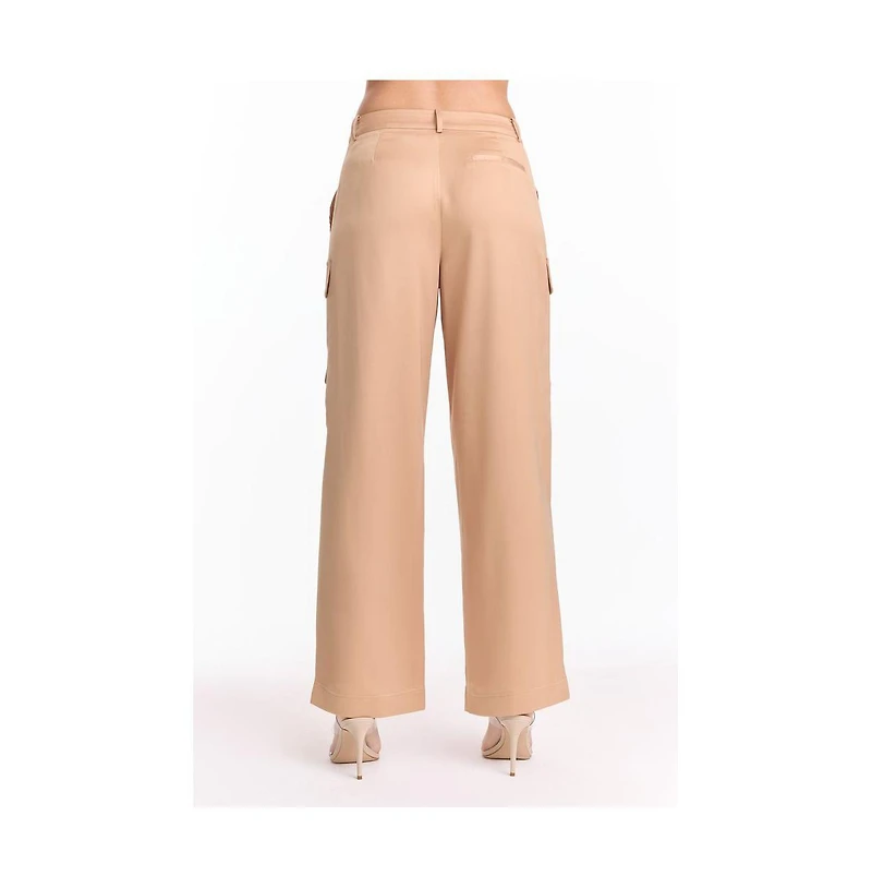 The Noli Shop Women's Milan Satin Cargo Pant
