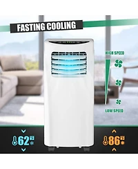 Gymax 8000BTU 3-in 1 Portable Air Conditioner Cooler Fan Dehumidifier Ashrae w/ Wheels