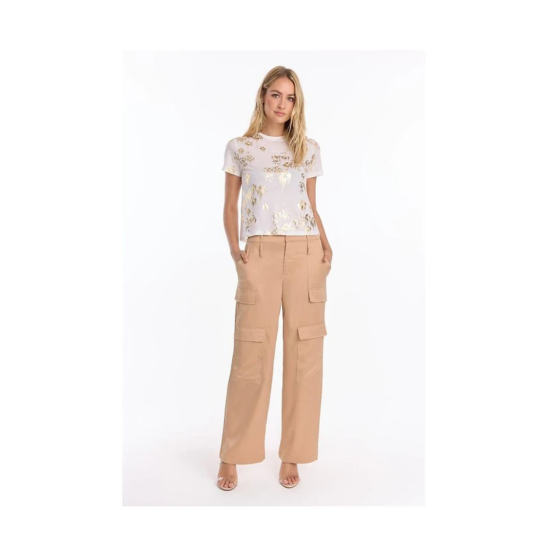 The Noli Shop Women's Jardin Foil Tee - White