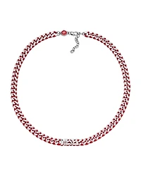 Diesel Men's Red Stainless Steel Choker Necklace