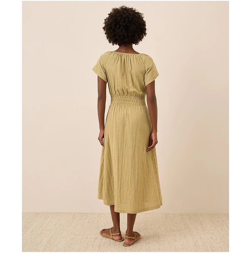 Pact Women's Organic Cotton Coastal Double Gauze Boho Midi Dress