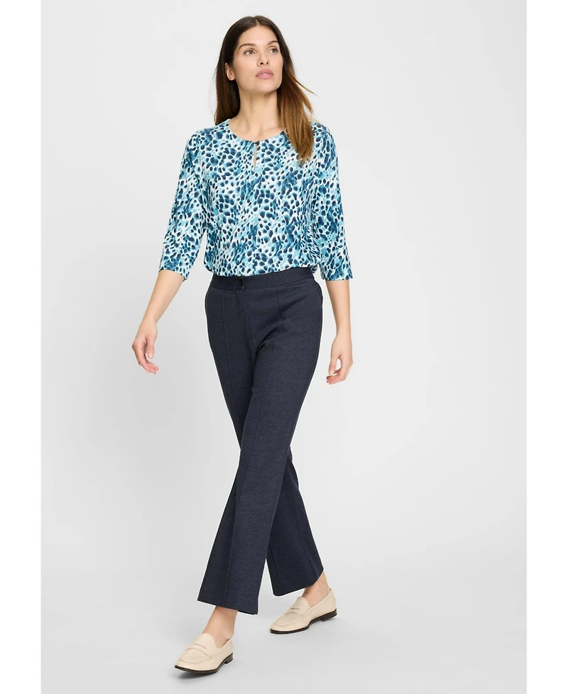 Olsen Mona Fit Bootcut Leg Denim Look Cropped Trouser
