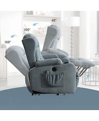 Power Lift Recliner Chair Recliners for Elderly with Heat and Massage Recliner Chair for Living Room with Infinite Position and Side Pocket,Usb Charge