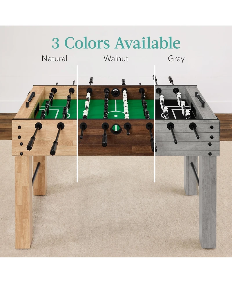 Best Choice Products Full 54in Regulation Foosball Table for Home, Game Room w/ 2 Balls, Cup Holders