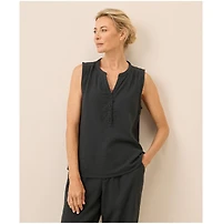 Pact Women's Organic Cotton Coastal Double Gauze Henley Tank