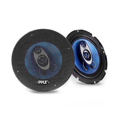 Pyle 6.5" Three-Way Sound Speaker System 180W Rms 360W Power Handling 4 Ohm Impedance for Car Audio PL63BL Blue