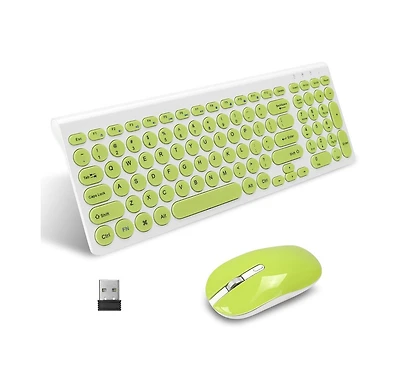 risokeys Wireless Keyboard and Mouse Combo, Wireless Usb Mouse and Computer Keyboard Set, Compact and Silent for Windows Laptop, Desktop