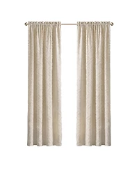 Kate Aurora Contemporary Geometric Shabby Diamond Clipped Rod Pocket Single Window Curtain Panel
