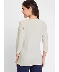 Olsen Embellished Placement Print T-Shirt