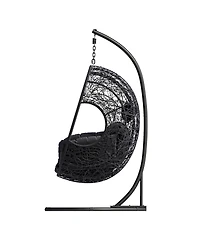 Flynama New Comming Outdoor Indoor Pe wicker Swing Egg Chair Gray Color