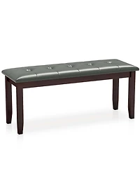 Gymax Upholstered Dining Bench w/Padded Seat for Kitchen Bedroom Entryway
