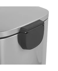 Mega Casa 13 Gal./50 Liter Oval Shape Stainless Steel Step-on Trash Can for Kitchen