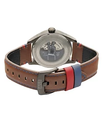Avi-8 Men's Spitfire Brown Leather Strap Watch, 41mm