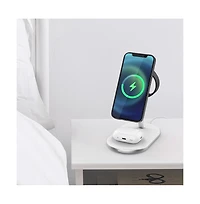 Ventev 15W Ultrafast 3 in 1 Wireless Charging Stand-White