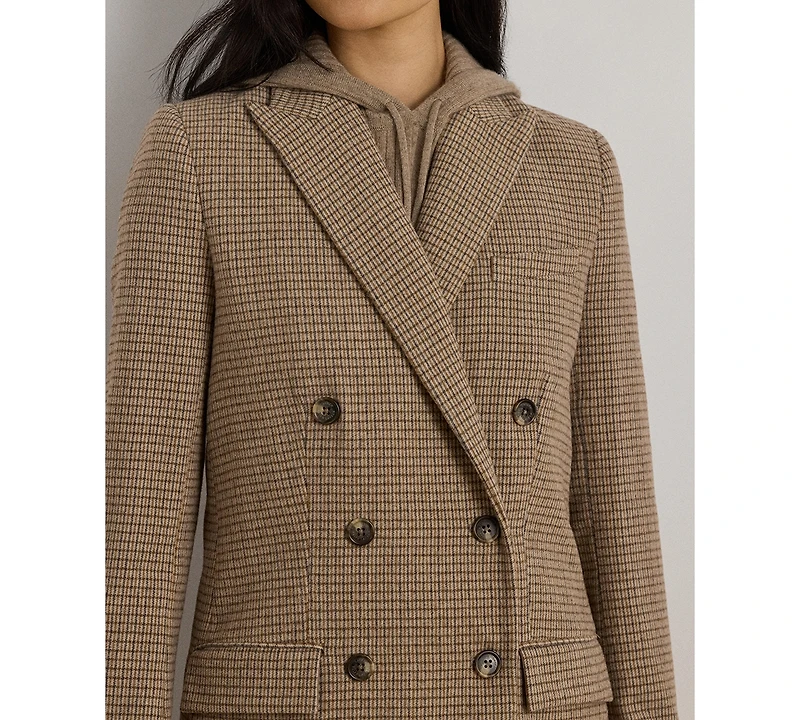 Lauren Ralph Women's Double-Breasted Wool-Blend Twill Blazer